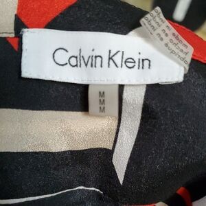 Calvin Klein Red and Black Patterned Garment